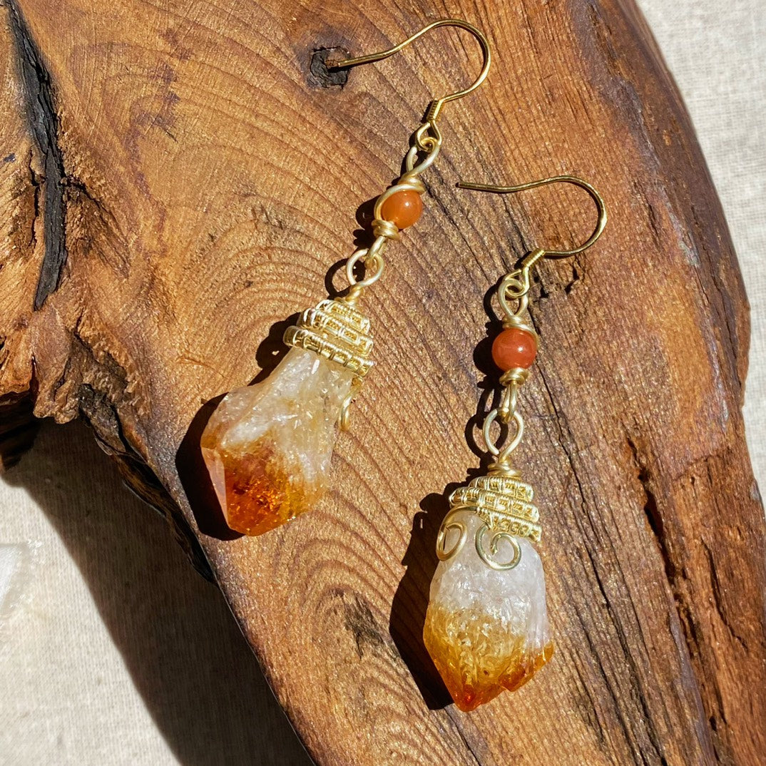 Yellow Ase Earrings - Sunshine and Vitality