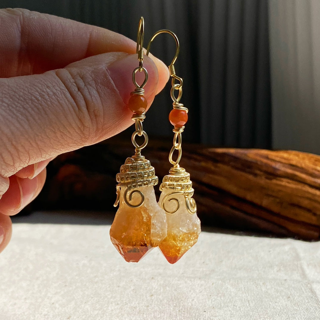 Yellow Ase Earrings - Sunshine and Vitality